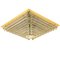 Vergoldete Piramide Venini Stil Deckenlampen, Italien, 1970er, 3er Set 2
