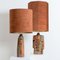 Ceramic Lamp by Bernard Rooke with Custom Made Lampshade by René Houben for Cor, Set of 2, Image 6