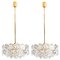 German Faceted Crystal and Gilt Metal Four-Tier Chandeliers from Kinkeldey, Set of 2, Image 1