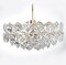 German Faceted Crystal and Gilt Metal Four-Tier Chandeliers from Kinkeldey, Set of 2, Image 3