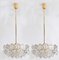 German Faceted Crystal and Gilt Metal Four-Tier Chandeliers from Kinkeldey, Set of 2, Image 2
