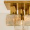 Flush Mount Light or Sconce in Brass and Ice Glass from Kalmar, 1970s 10