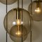 Große kugelförmige Lampe aus Rauchglas von Glashütte Limburg 17