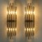 Venini Style Murano Glass and Gilt Brass Sconce, 1960s 3