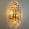 Große Venini Stil Murano Glas und Vergoldete Wandlampen, Italien, 2er Set 15