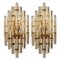 Large Venini Style Murano Glass and Gold-Plated Sconces, Italy, Set of 2 1