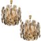 Large Chandeliers in Citrus Swirl Smoked Glass from Kalmar, Austria, 1969, Set of 2, Image 10