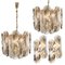 Large Chandeliers in Citrus Swirl Smoked Glass from Kalmar, Austria, 1969, Set of 2, Image 17