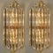 Venini Style Murano Glass and Gilt Brass Sconces, Italy 15