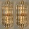 Venini Style Murano Glass and Gilt Brass Sconces, Italy 16