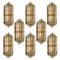 Venini Style Murano Glass and Gilt Brass Sconces, Italy 1