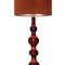 Große Stehlampe aus Keramik mit neuem maßgeschneidertem Lampenschirm aus Seide René Houben 3