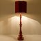 Große Stehlampe aus Keramik mit neuem maßgeschneidertem Lampenschirm aus Seide von René Houben für Cor 11