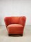 Danish Mid-Century Curved PInk Lady Banana Chair, Image 1
