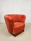 Danish Mid-Century Curved PInk Lady Banana Chair 2