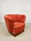 Danish Mid-Century Curved PInk Lady Banana Chair, Image 2