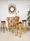 Vintage Rattan Cocktail Bar and Stools, Set of 4 7