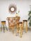 Vintage Rattan Cocktail Bar and Stools, Set of 4, Image 7