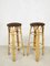 Vintage Rattan Cocktail Bar and Stools, Set of 4 6