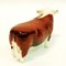 Brown and White Ceramic Hereford Bull from Beswick, England, 1950s 4