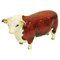 Brown and White Ceramic Hereford Bull from Beswick, England, 1950s 1