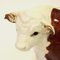 Brown and White Ceramic Hereford Bull from Beswick, England, 1950s 3
