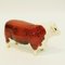 Brown and White Ceramic Hereford Bull from Beswick, England, 1950s 5