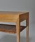 Danish Oak Side Table with Shelf in Rattan Cane by Severin Hansen, 1950s 4