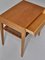 Danish Oak Side Table with Shelf in Rattan Cane by Severin Hansen, 1950s, Image 10