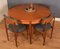 Teak Round Fresco Table & 4 Chairs by Victor Wilkins, 1960s, Set of 5 2