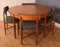 Teak Round Fresco Table & 4 Chairs by Victor Wilkins, 1960s, Set of 5 1