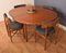 Teak Round Fresco Table & 4 Chairs by Victor Wilkins, 1960s, Set of 5 8