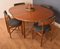 Teak Round Fresco Table & 4 Chairs by Victor Wilkins, 1960s, Set of 5, Image 9