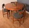 Teak Round Fresco Table & 4 Chairs by Victor Wilkins, 1960s, Set of 5, Image 7