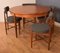 Teak Round Fresco Table & 4 Chairs by Victor Wilkins, 1960s, Set of 5, Image 5