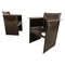 Leather Side Chairs by Tito Agnoli for Matteo Grassi, 1970s, Set of 2 1