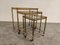Gilt Metal Neoclassical Nesting Tables, 1950s, Set of 3 2