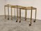 Gilt Metal Neoclassical Nesting Tables, 1950s, Set of 3 7