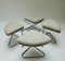 Round Smoked Glass and Chrome Coffee Table with Four Nesting Stools, 1970s, Set of 5, Image 7