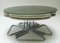 Round Smoked Glass and Chrome Coffee Table with Four Nesting Stools, 1970s, Set of 5 3