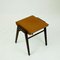 Austrian Mid-Century Beech and Cognac Brown Leather Stool by Franz Schuster 4