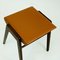 Austrian Mid-Century Beech and Cognac Brown Leather Stool by Franz Schuster, Image 10