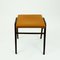 Austrian Mid-Century Beech and Cognac Brown Leather Stool by Franz Schuster, Image 3