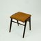 Austrian Mid-Century Beech and Cognac Brown Leather Stool by Franz Schuster 6