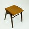 Austrian Mid-Century Beech and Cognac Brown Leather Stool by Franz Schuster 7