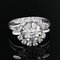 French White Sapphire 18 Karat White Gold Cluster Ring, 1960s 3