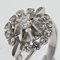 French White Sapphire 18 Karat White Gold Cluster Ring, 1960s 8