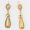 French 19th Century Citrine Black Enamel 18 Karat Yellow Gold Dangle Earrings, Set of 2 4