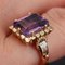 Amethyst 18 Karat Rose and White Gold Ring, 1950s, Image 9