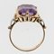 Amethyst 18 Karat Rose and White Gold Ring, 1950s 11